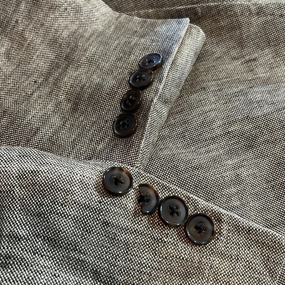 DOLCE & GABBANA Oatmeal Brown Heather Linen Notch Lapel Sport Coat Size 46 - Picture 16 of 16